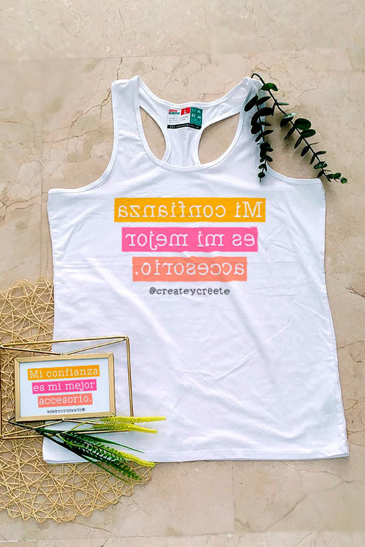 Camisetas de verano con frases motivacionales | Mi confianza es mi mejor accesorio